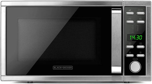 Black+Decker four à micro-ondes BXMY901E, puissance 900W, capacité 25L, 5 puissances, 2 fonctions conbinées, Auto-menu avec 9 recettes