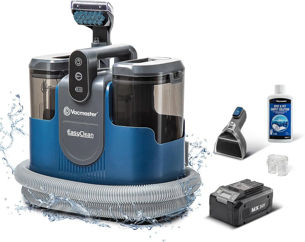 Aspirateur DSCB2401 Vacmaster, Puissance d'Aspiration 15KPa, Laveur Sans Fil, Moquettes, Lavage à Eau, Canapés, Décontamination 24V