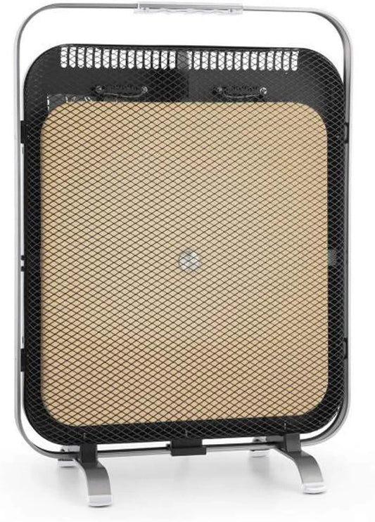Klarstein radiateur, jusqu'à 30 m², electrique extra plat, Panneau rayonnant, Plateau en marbre, finition noire, puissance 1300W, HeatPal
