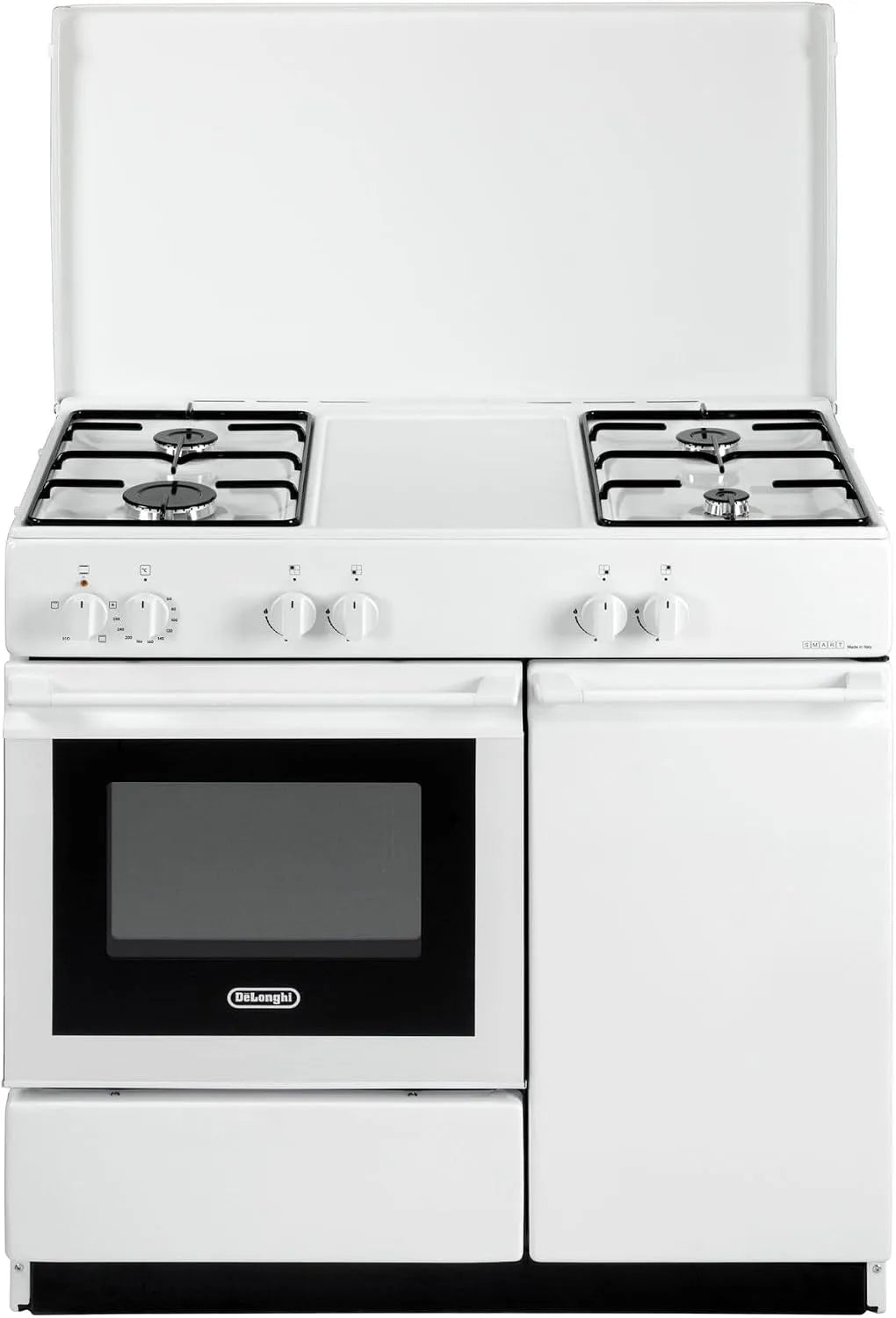 Cuisinière à gaz SEW8540NEDM, avec four électrique n° 4 brûleurs finition blanche Classe énergétique A