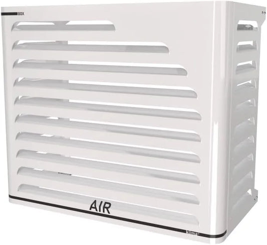 Climatiseur, Cache Extérieur « » en Aluminium Composite Design Arrondi, Installation Murale, Box Air Klima Cover Clima Curve L finition blanche