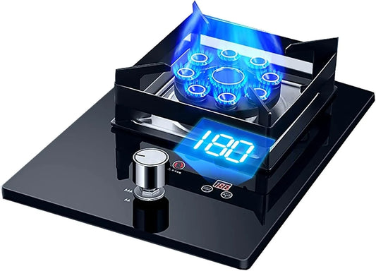 Cuisinière à gaz, Feu Élevé Temporisé À 9 Cavités De 5,2 KW, NG, Portative 1 Brûleur, For La Cuisine À Domicile Avec Protection Contre Les Flammes