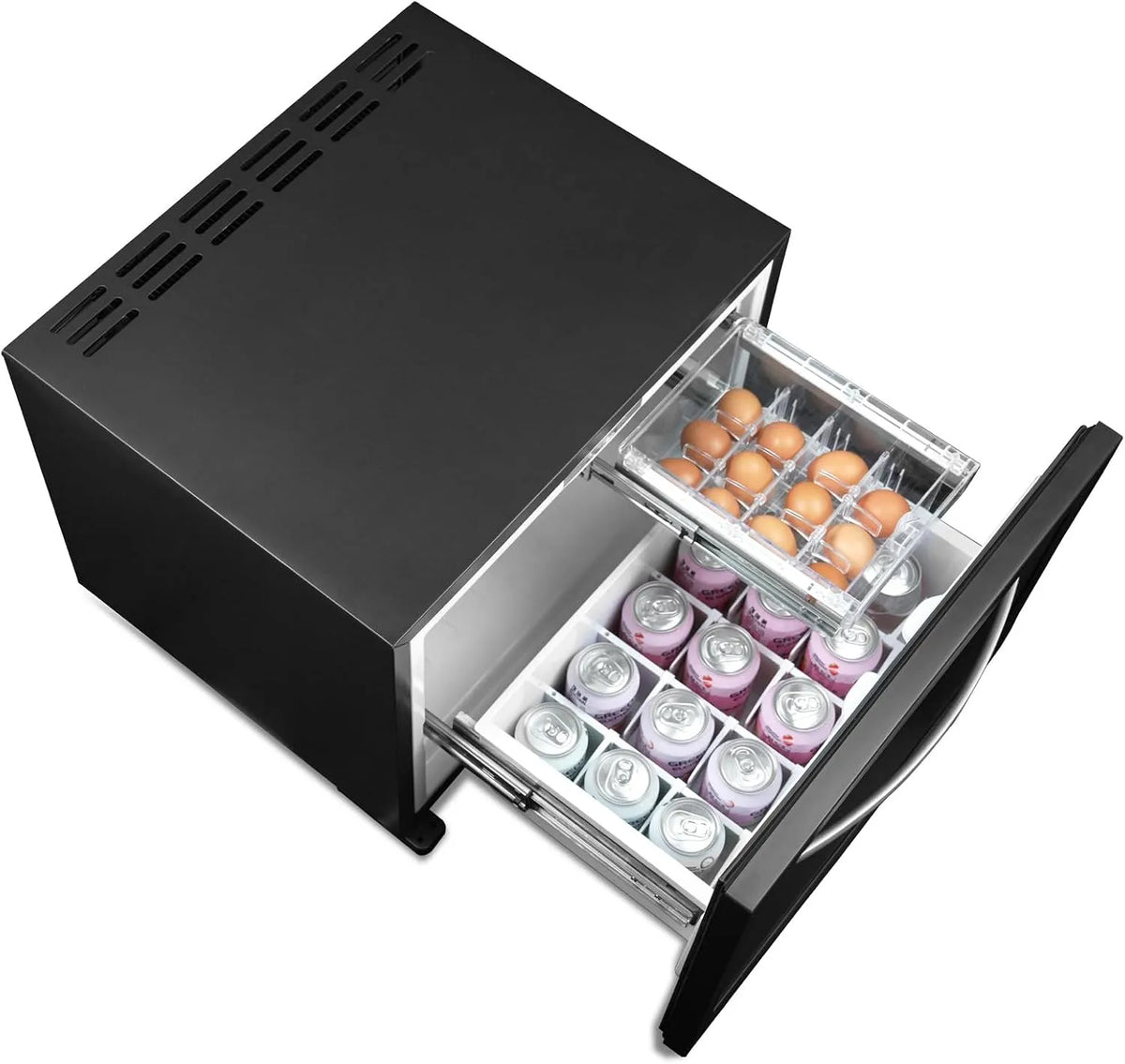 Glacière, Frigo Tiroir 12V, capacité 45L, dimensions 55x50,8x42cm, Température 0-15°C, Tiroir pour Caravane, Maison