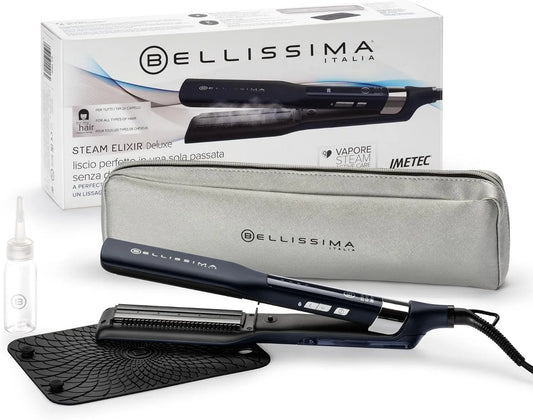 À Lisser Steam Elixir Deluxe Bellissima Fer, Fer à Vapeur Professionnel Pour Rendu Lisse ou Ondulé, Doux et Lumineux