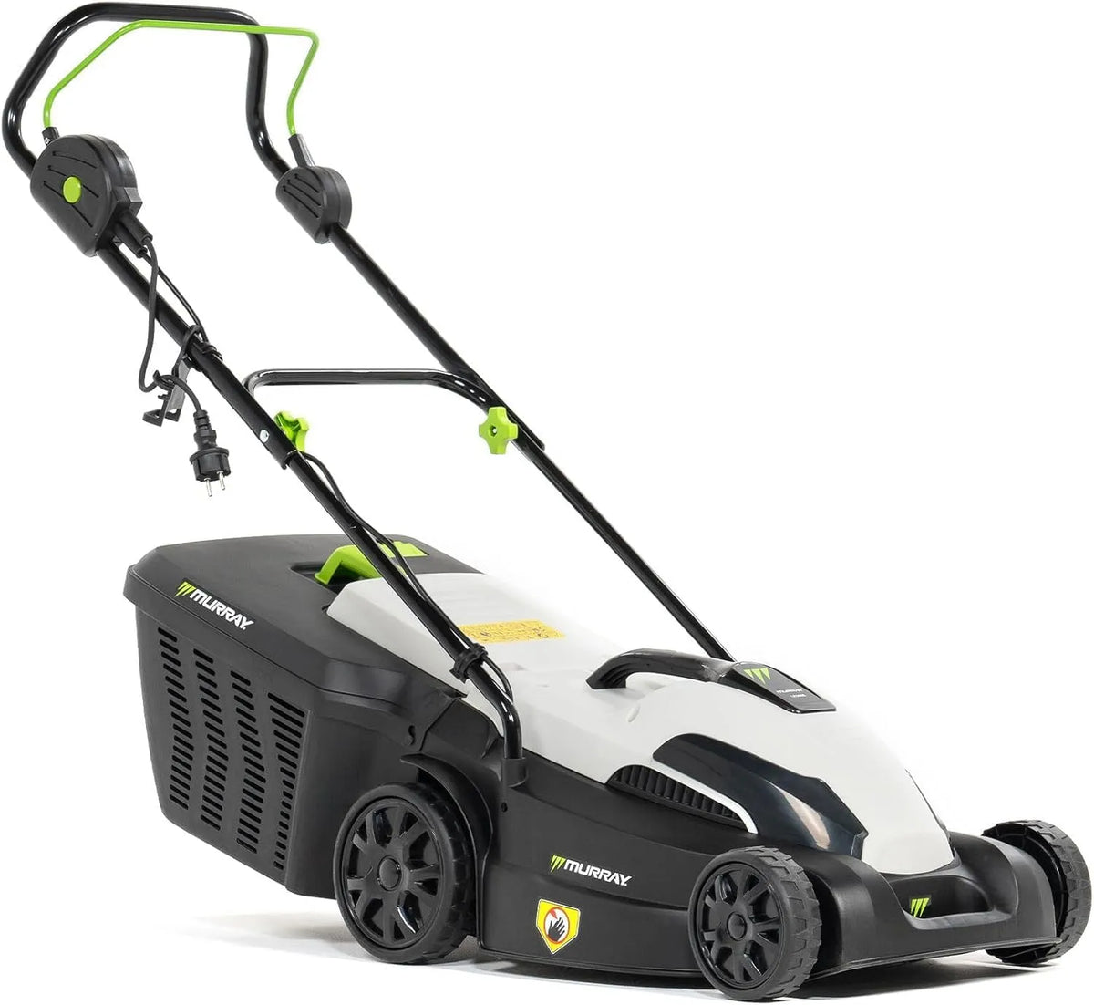 Tondeuse LE380E Murray, Électrique 2-en-1, Puissante 1600W, 38cm avec Bac de Ramassage 45L pour Pelouses Jusqu'à 500m², modèle 1600W, largeur 38cm