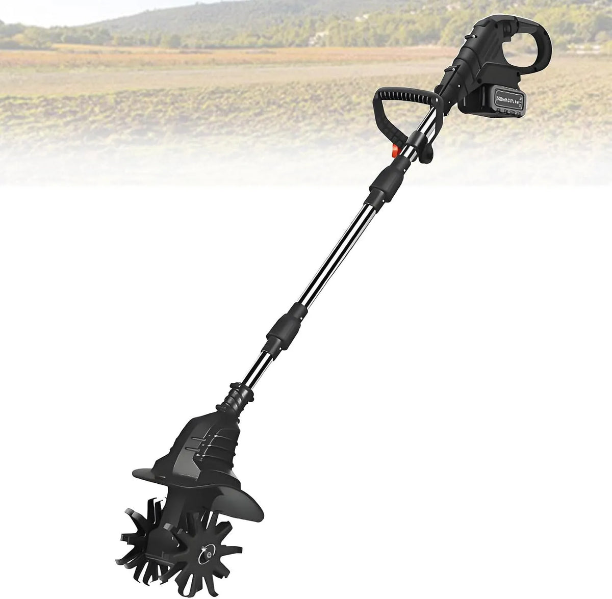 Motoculteur Black-FourBlades-2batteries, Largeur 20 Cm, De Jardinage Avec 270 Tr/Min, au format au format portable pour Jardin Et Petits Espaces