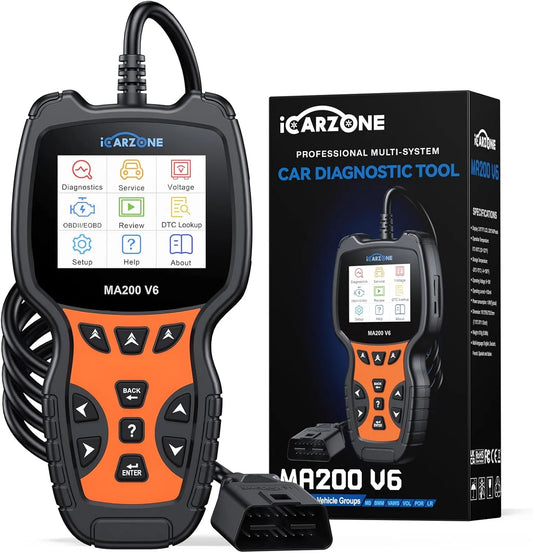 Modèle V6 Valise Diagnostic Auto 6 Réinitialisation, BM.W MA200 OBD2, Diagnostic Voiture pour Benz, Porsche, Tous Les Systèmes, Auto VIN, V.A.G