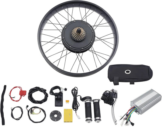 Vélo électrique, Kit de conversion de 26' 48 V 1500 W, Kit de conversion de roue arrière de