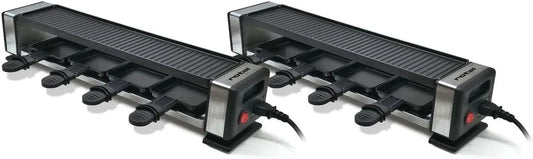 Lot de 2 appareils à raclette connectables 1124050 Rotel, dimensions 49,7 x 10,5 x 10,1 cm, Machine à raclette, Acier Inoxydable, Plastique
