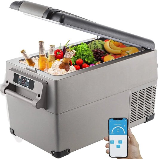 Vevor glacière, Réfrigérateur Portable à Compression, Mini Frigo, capacité 35 L, dimensions 69,3x34,5x38,1 cm, Électrique Voiture, Camping