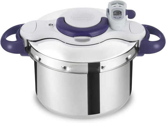Cocotte P4620700 Seb Clipsominut' Perfect, minute 6 L, Livre 100 recettes inclus, Autocuiseur induction, Facile à utiliser, Minuteur, Violet
