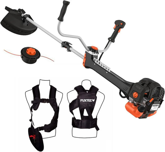 Fuxtec débroussailleuse FX-PS152 cm3 3CV, Thermique Professionnelle 52 Système Anti Vibration, 2 en 1 Coupe-Bordure
