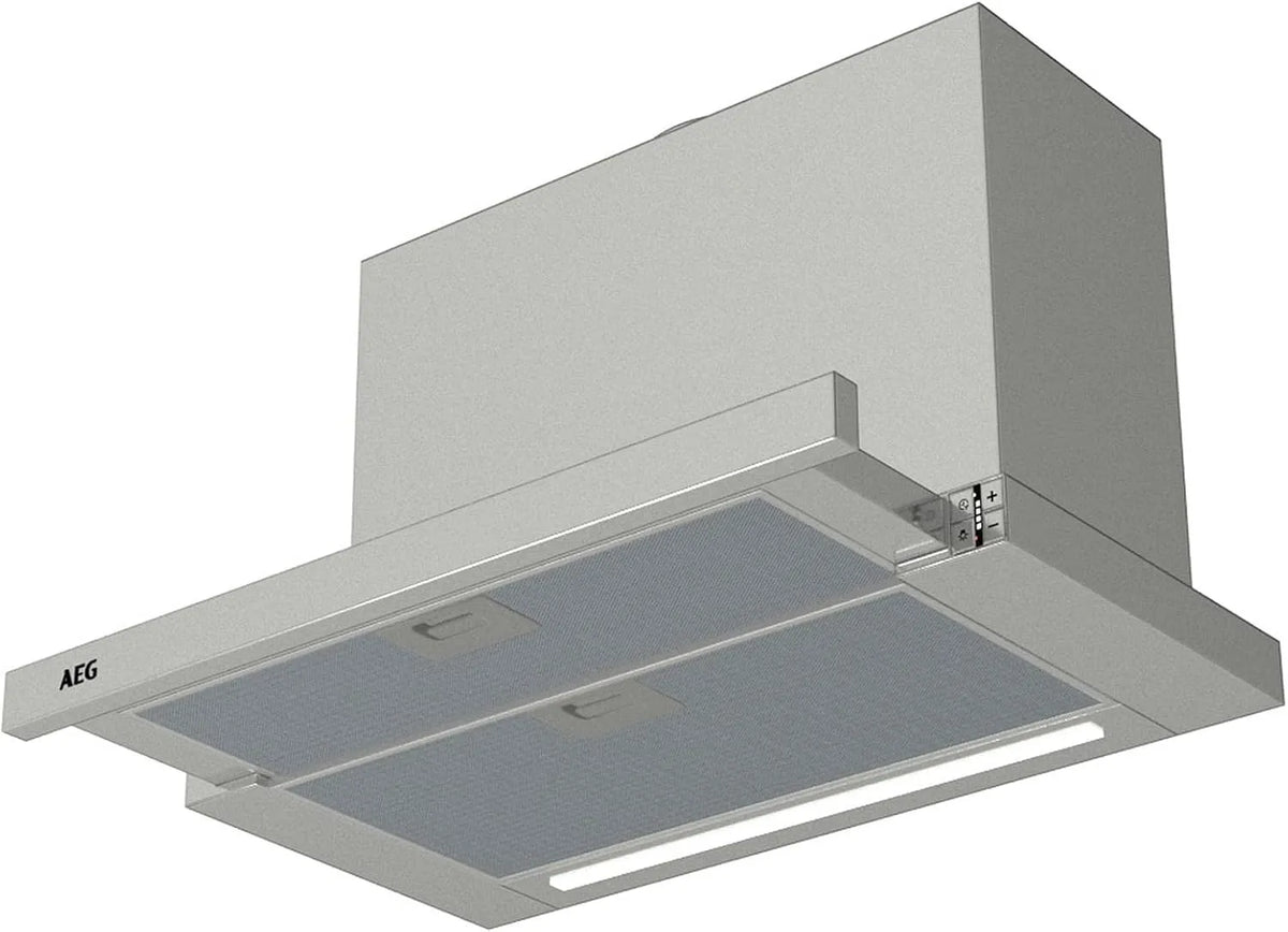 AEG hotte aspirante DPE5660M, largeur 60 cm, 660 m³/h, finition grise