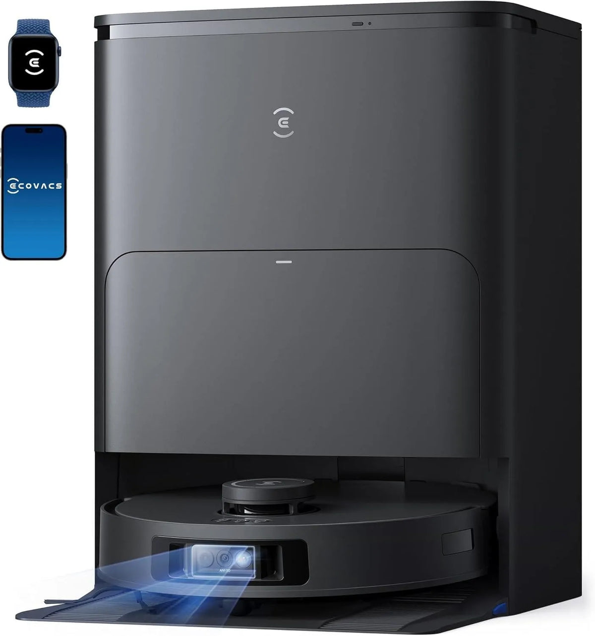 Ecovacs aspirateur T30S 6400, Robot DEEBOT Pro avec Fonction de Nettoyage, 13 500 Pa, essuyage de l'eau Chaude à 70 °C, 6400 mAh, Batterie mAh