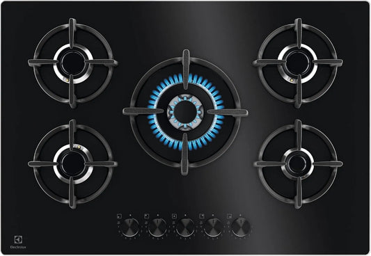 Table de cuisson EGG75372K, Gaz 75cm 5 Feux finition noire