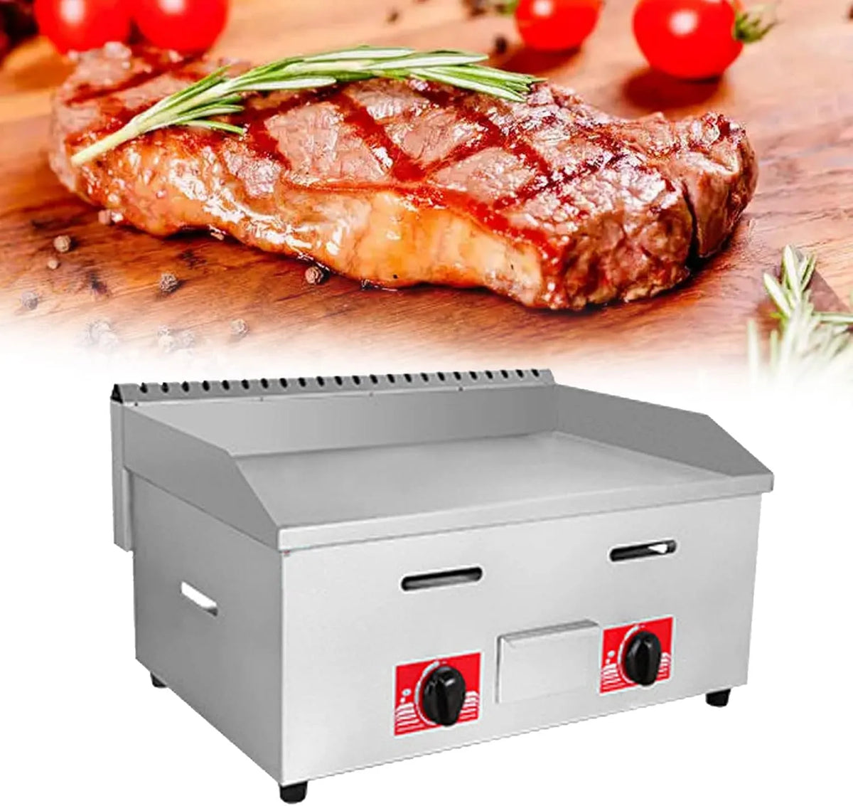 Gaz Professionnelle Plancha À, pour Fêtes Et Camping,718, Grill À Hamburgers pour Restaurant, Gaz D'Extérieur