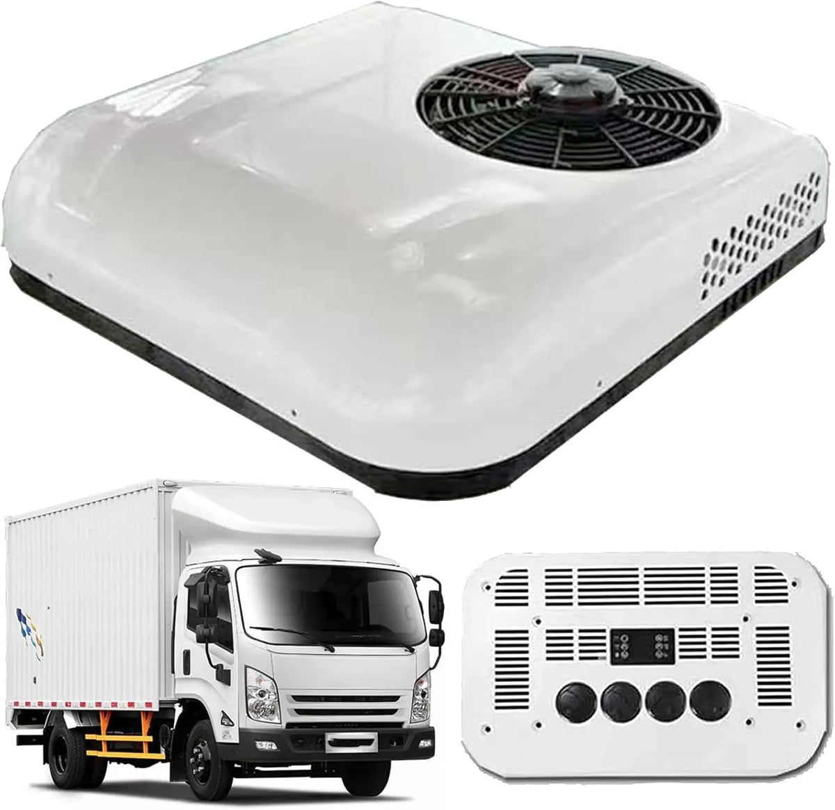 Climatiseur 12V-White, Climatisation 12V, tension 24V pour Caravane, Léger et Portable, Camping-Car, Toit DC, de Toit électrique pour Voiture