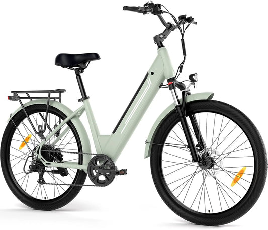 Vélo électrique, 27,5', Moteur 250W, 7 niveaux de vitesse, Batterie Amovible 36V 15,6Ah Jusqu'à 100 km d'Autonomie, 7 niveaux de vitesse