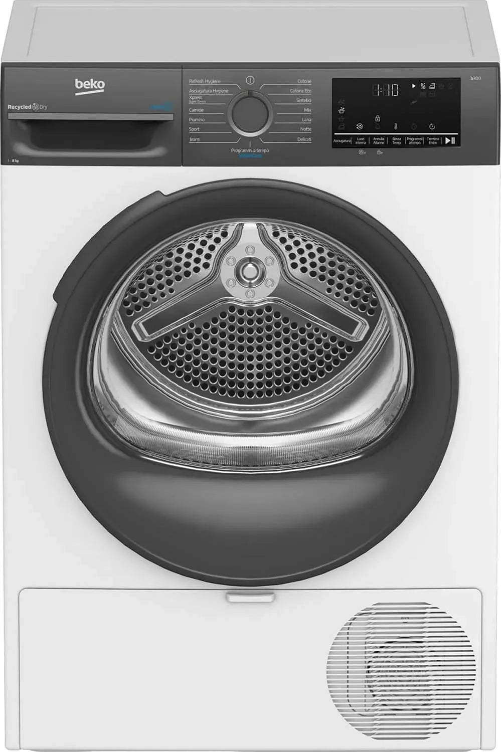 Beko modèle BMEUT481SAIIT, ASCIUG. C 8KG INVER. DISP.DIG. VAPORE OBLO'