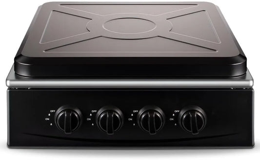 Table de cuisson, À Gaz En Verre 4 Brûleurs For GPL, Cuisinière Comptoir Avec Protection Contre Les Pannes Flamme, Économie D'énergie