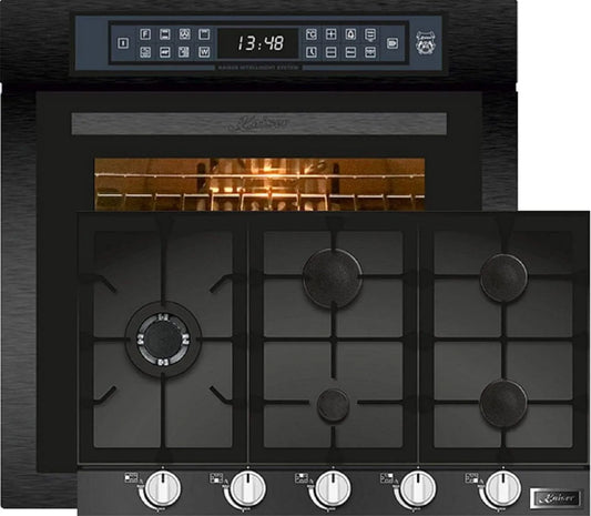 Cuisinière à gaz EH 6306 RS KCG 9387 Kaiser, Four encastrable,79L 15 Fct.+plaque de cuisson gaz,90cm
