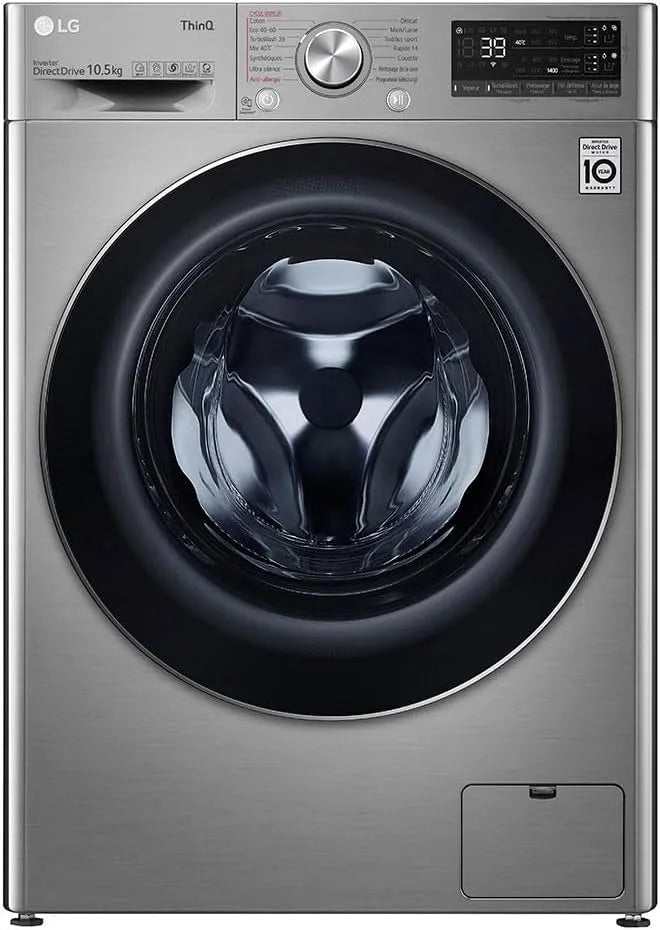 LG lave-linge F14V72ISTA, hublot Inox