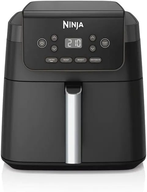 Ninja friteuse à air chaud AF170EU, chaud 6,2L sans huile, rôtissoire, séchage, numérique, finition noire, panier lavable au lave-vaisselle, chauffage