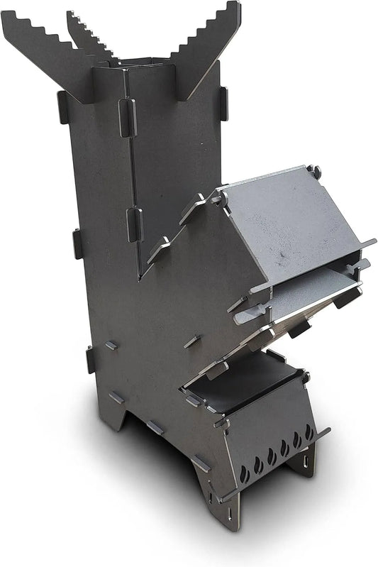 Poêle à bois, Poêle à fusées d'urgence démontable BBQ Dutch oven