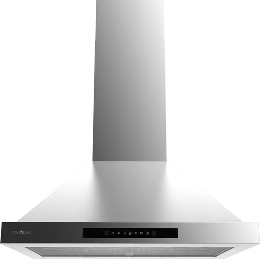 Cecotec hotte aspirante 605500, Murale 60cm Bolero Flux Pt Inox A++. Finition Inox, Moteur 70W, 550M3/H, Aspiration 550M3, 3 Puissances