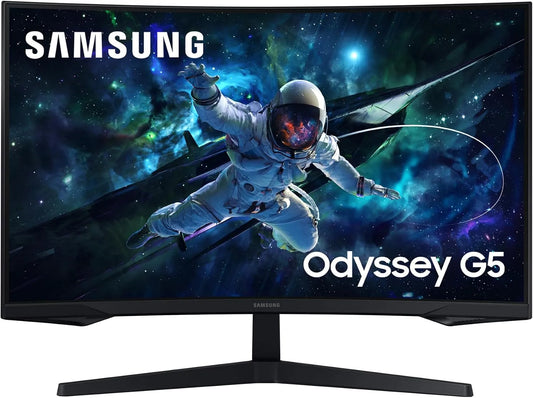 Samsung modèle G55C 1ms 1000R, 165Hz, Dalle VA Incurvée, Pied Ajustable, HDMI, Ecran PC Odyssey 32'', QHD: 2560x1440, 2500:1,HDR10, AMD FreeSync