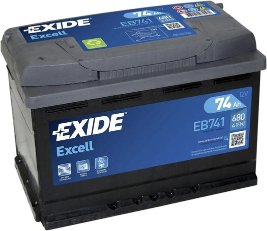 Exide Modèle Excell Batterie de Voiture 74Ah 680A EB741