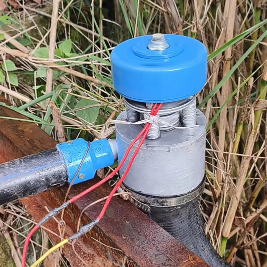 Groupe électrogène, tension 220V 500W Micro-Générateur Hydroélectrique avec Connecteurs Bleus, Générateur Hydraulique pour L'éclairage