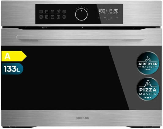 Cecotec four AF319000, Encastrable Multifonction Bolero Hexa Inox A. 3800W, Capacité de 133L, 11 Fonctions avec Airfryer Master, Cuisson 3D