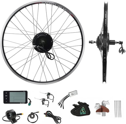 Vélo 36V350W 700C, avec Electrique Roue Arrière Cassette finition noire LCD Display, YOSE POWER E-Bike Conversion kit 28'