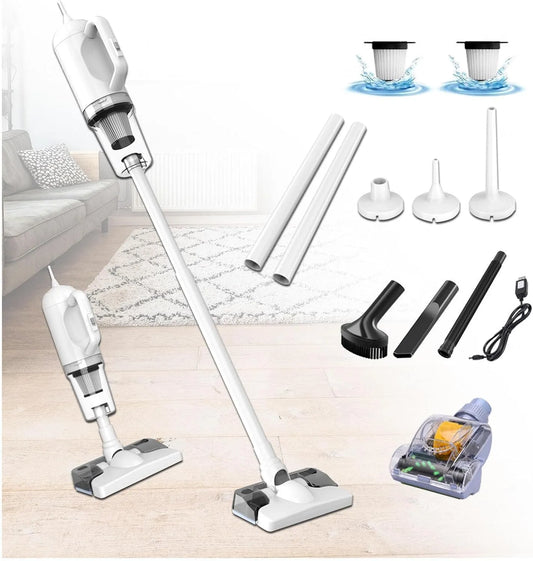 Aspirateur 35Min, Balai Vapeur Sans Fil 5 en 1 Compact, Léger, Autonomie, Laveur Vapeur Pour Voiture, Maison, Bureaux, Poils D'animaux