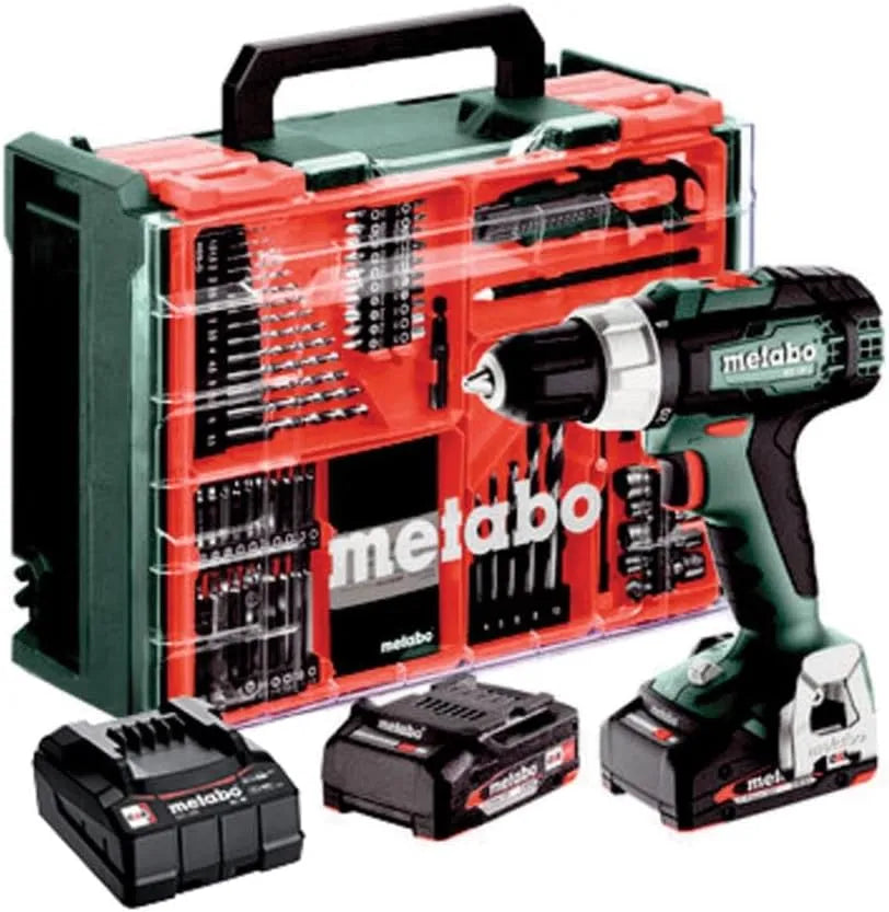 Metabo perceuse 614051710 mm/36, diamètre de perçage 13 mm, BS -visseuse sans fil 18 L avec batterie et c t en plastique, poids 1,6 kg