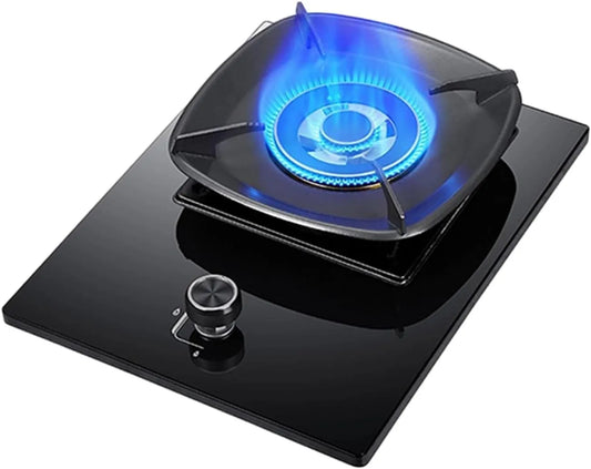 Cuisinière à gaz, De Table De Cuisson En Verre Trempé, For Source NG, LPG, À Brûleur 5,2 Kw, Avec Protection Contre Les Flammes, GPL