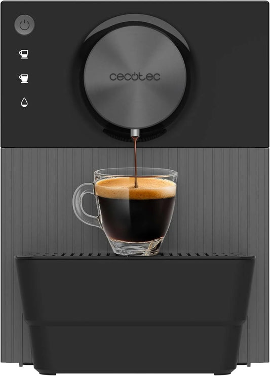 Cecotec machine à café, Superautomatique Compacte Cremmaet Cube. 1350W, Système de Pressage 10g, 19 Bars, 5 Niveaux de Mouture, Système Thermoblock