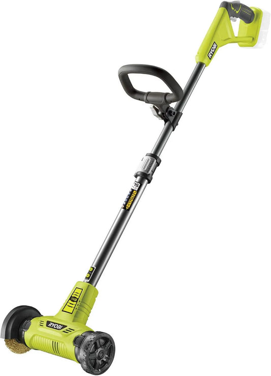 Ryobi modèle, Nettoyeur de joint 18V ONE+ RY18PCA-0, Brosse Rotative métalique 11,5cm, Nettoyage Efficace Terrasse, Pierre, Escalier, Carrelage