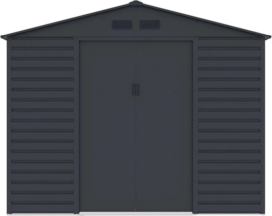 Abri de jardin, métal en Acier galvanisé, 7,17 m², Anthracite, ADELMO