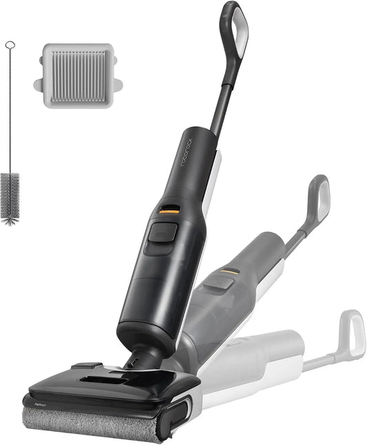 Roborock aspirateur F25, Laveur 20 000 Pa, Tout-en-Un avec séchage Rapide à 90 °C, inclinable à 180° pour sols durs., Auto-Nettoyage à l'eau Chaude