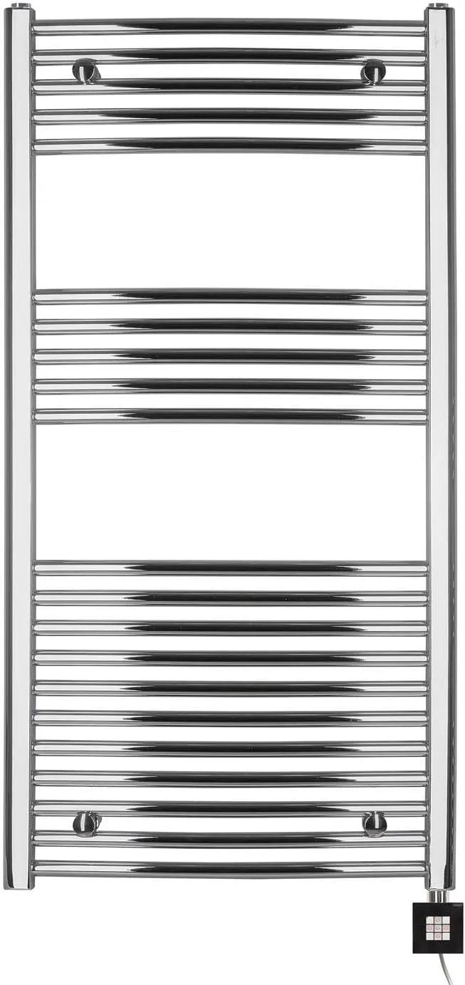 Radiateur courbées-1175htx600l, électrique Seche-Serviette Chromé 600 Watts, Barres