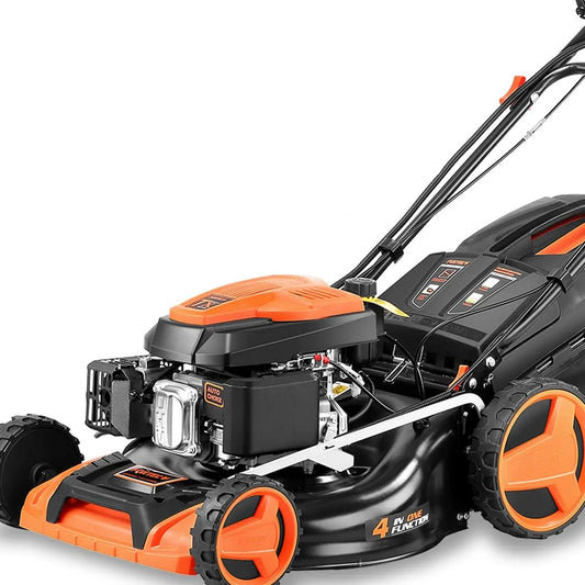 Fuxtec tondeuse FX-RM5196eSPRO, Bac Ramassage 60L, Vitesse Réglable, Démarrage Électrique, Réglage Central De Hauteur, Largeur De Coupe 51cm