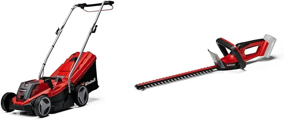 Einhell tondeuse à gazon GE-CM 18 GC-CH 18, sans Fil /33 Li Kit Power X-Change, tension 18V, Largeur de Coupe 33cm, Surface conseillée 200 m²