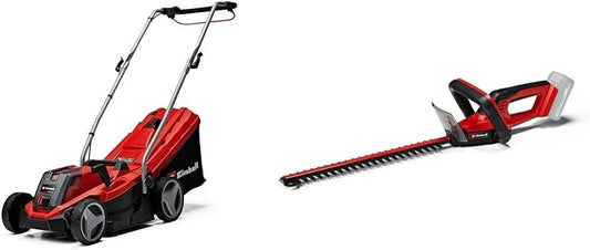Einhell tondeuse à gazon GE-CM 18 GC-CH 18, sans Fil /33 Li Kit Power X-Change, tension 18V, Largeur de Coupe 33cm, Surface conseillée 200 m²