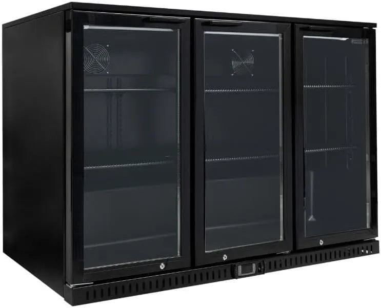 Skinplate Arrière-Bar Réfrigéré, capacité 328 L, 3 Portes Vitrées Battantes