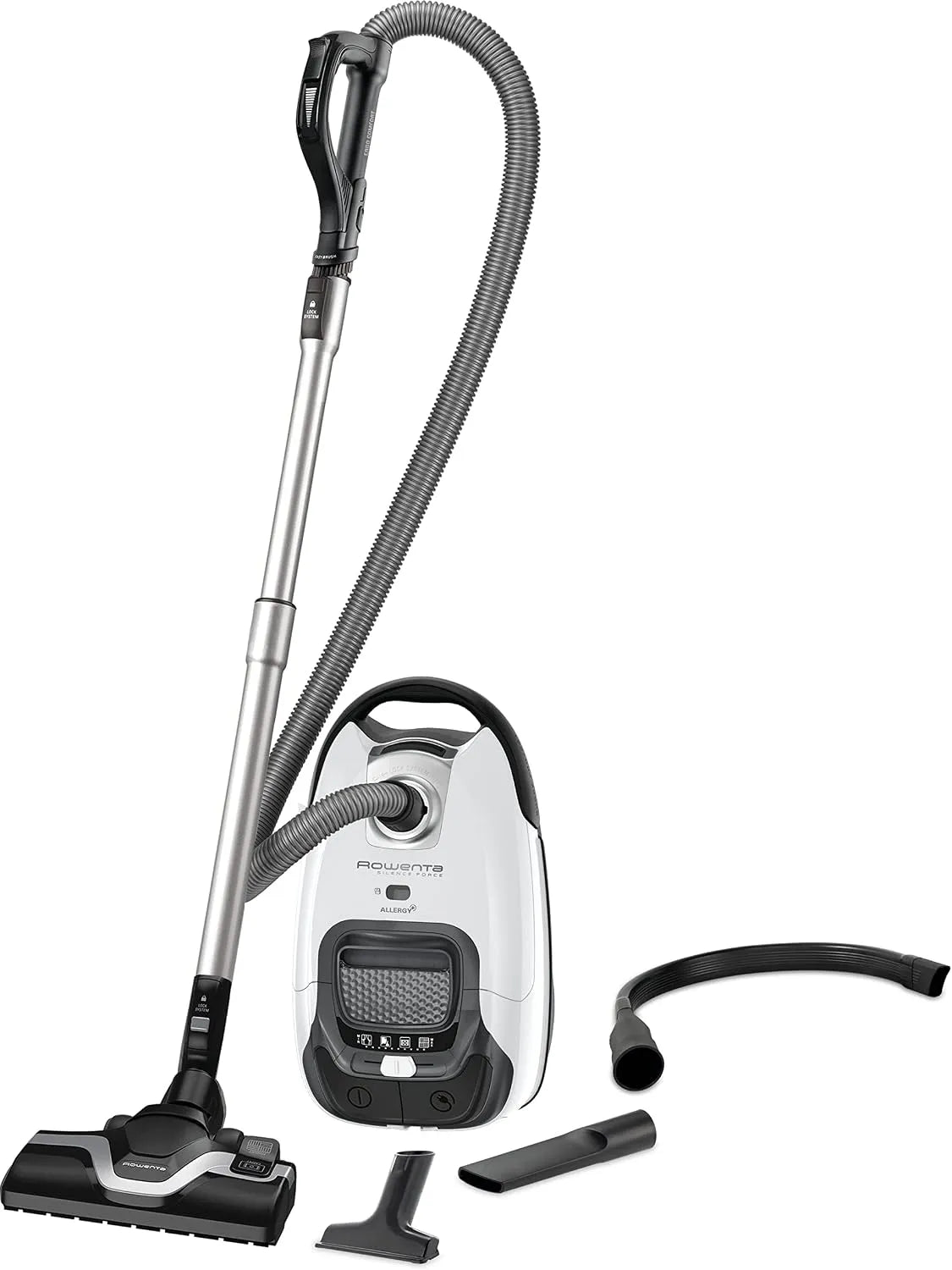 Rowenta aspirateur RO7457EA, Capacité 4,5 L, Silence Force avec Sac Ultra Silencieux, Très Bien accessoirisé avec 3 Accessoires, Performant