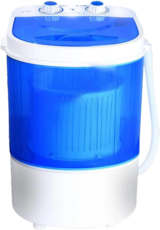 Lave-linge Petite, Portable, Mini Compact à Cuve Unique avec Panier à Cycle d'essorage, Tuyau de Vidange pour Camping