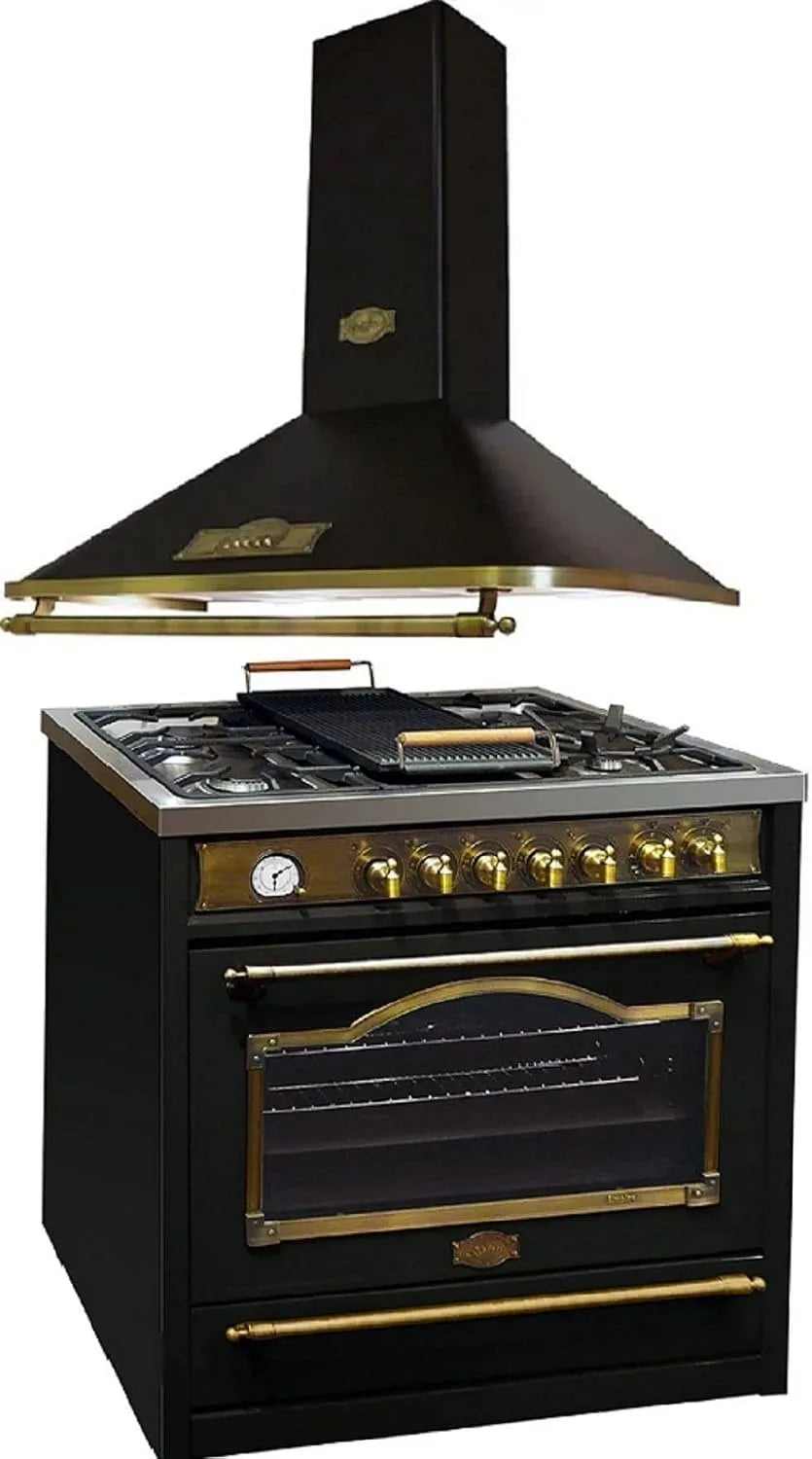 Cuisinière HGE 93555 9315 Kaiser, électrique à gaz rétro 90 cm +hotte aspirante 90 cm, Em+A Em