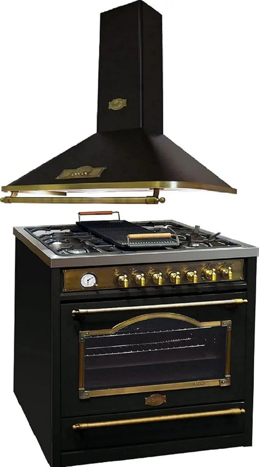 Cuisinière HGE 93555 9315 Kaiser, électrique à gaz rétro 90 cm +hotte aspirante 90 cm, Em+A Em